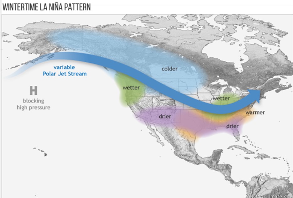 La Nina Pattern Map